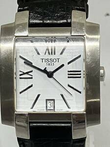 １円スタート TISSOT ティソ1853 L860/960K クォーツ スクエア メンズ腕時計 