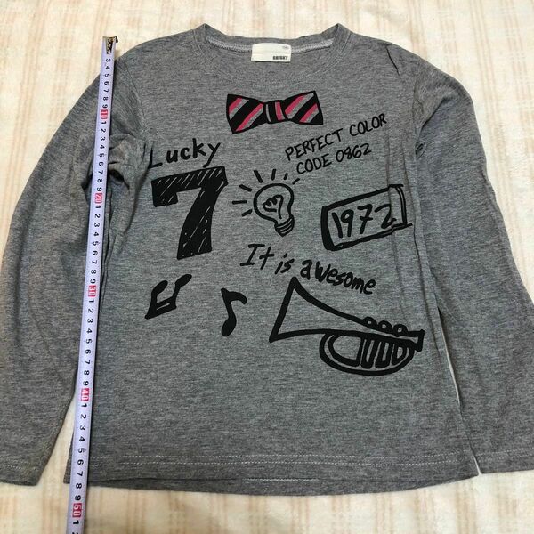 SHISKY 長袖 トップス 140cm ロンT グレー 長袖Tシャツ