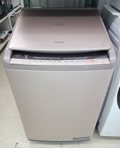 【中古品】 日立 HITACHI 電気洗濯乾燥機 ビートウォッシュ 洗濯容量10.0kg 乾燥容量5.5kg BW-DV100C形 2018年製 シャンパン ○YR-16861○