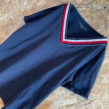 [KWT4932] TOMMY HILFIGER Vネック半袖Tシャツ レディース ネイビー S ポス_画像3