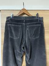 ●超希少 黒コーデュロイ Levis 550 太畝 W36 USA製 検 ビッグE XX 501 66 519 518 505 517 ヴィンテージ　前期 後期 506 507 557 558 RRL_画像7