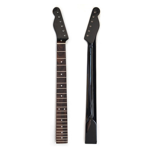 ギターネック テレタイプネック TL ローズウッド指板 フィンガーボード ギターパーツ 左手用 ブラック MU2174