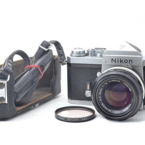 美品 ニコン Nikon F アイレベル 一眼レフ MF フィルムカメラ アポロ シルバー Nikkor S.C Auto 50mm f/1.4 レンズ #5460の画像1