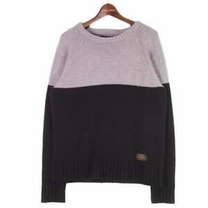 NEIGHBORHOOD ネイバーフッド 秋冬 2トーン ウール混★ クルーネック ニット セーター Sz.M　メンズ　E4T00154_1#K