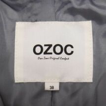 OZOC オゾック 秋冬 ベルト付き ファー襟★ コート Sz.38　レディース グレー　E4T00170_1#N_画像5