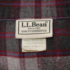 L.L.Bean エルエルビーン 秋冬 長袖 チェック★ ネル シャツ Sz.SMALL REGULAR メンズ アウトドア E4T00284_2#Bの画像5