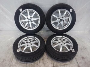 ☆21年製 バリ山☆ 4H 100 5.5J +42 15インチ 社外品 LAPORTA アルミホイール タイヤ 185/65R15 MICHELIN 4本