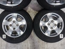 ☆山あり バモス☆ 4H 100 4.00B +45 13インチ ホンダ純正 アルミホイール 冬用 スタッドレス タイヤ 155/70R13 YOKOHAMA 4本_画像4