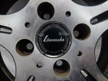 ☆22年製 バリ山☆ 4H 100 5J +45 14インチ 社外品 Lowenzahn レーベンツァーン アルミホイール タイヤ 165/55R14 ECOFINE 4本_画像2