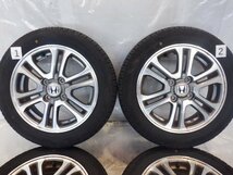 ☆23年製☆JF1 JF2 N-BOX☆ 4H 100 4.5J +40 14インチ ホンダ純正 アルミホイール タイヤ 155/65R14 DUNLOP 4本_画像2