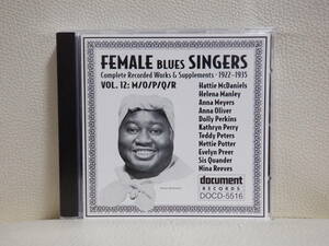 [CD] FEMALE BLUES SINGERS / VOL.12 : M/O/P/Q/R 1922-1935