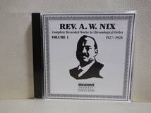 [CD] REV. A. W. NIX / VOL.1_画像1