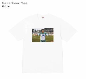 送料無料 Supreme 24SS week1 Maradona Tee White L シュプリーム マラドーナ Tシャツ ホワイト ラージ 新品 正規 全タグ ステッカー付き