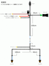 スズキ フォグ 配線 LED スイッチ付 DA17W エブリィワゴン DA17V エブリィバン リレーハーネス 後付フォグ バッ直ではない /28-46 X-4_画像3