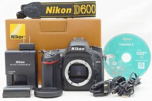 ☆極上美品☆ Nikon ニコン D600 ボディ 元箱 付属品 Shot数 僅か 5,950枚前後！ ♯24013011