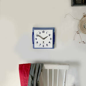 フランス 1930s JAZ ジャズ TERRIC 陶器 時計 壁掛け ウォール キッチン クロック ヴィンテージ ドイツ Japy 北欧 骨董 アンティーク