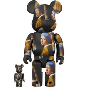 未開封☆BE@RBRICK Johannes Vermeer Girl with a Pearl Earring 100％&400％ ベアブリック ヨハネスフェルメール 真珠の耳飾りの少女