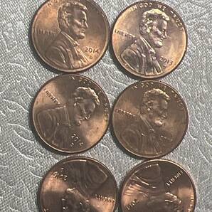 アメリカ硬貨 1セント ６枚の画像1