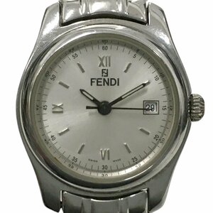  Izumi shop 24-266[2024 year 2 month battery replaced ] Fendi 210Lororoji wristwatch quarts clock battery type Date display stainless steel SS silver color 