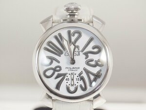 【GaGa MILANO】ガガミラノ「マヌアーレ 48mm」手巻き メンズ 腕時計【中古品】