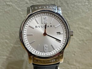 【稼働品】ブルガリ　BVLGARI　ST35S　ソロテンポ　電池交換済み　デイト　ブランド時計　箱付き　社外ベルト