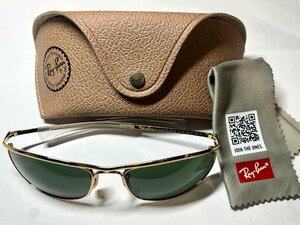 レイバン Ray-Ban RB 3119-M 62□18 125 3N サングラス 眼鏡 めがね フレームゴールドカラー 度無し ソフトケース 中古品 レンズ拭き