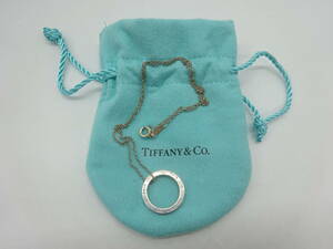 ☆ブランドアクセ☆ #24909 TIFFANY&Co./ティファニー 1837 ナロー サークル ネックレス SV925 保存袋付き