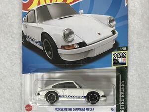 ホットウィール PORSCHE 911 CARRERA RS 2.7 白 HotWheels ポルシェ ポルシェ911 RETRO RACERS ナロー ナローポルシェ Japan Spec 未開封