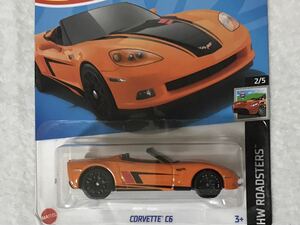 即決 ホットウィール CORVETTE C6 オレンジ HotWheels コルベット HW ROADSTERS シボレー CHEVROLET 未開封