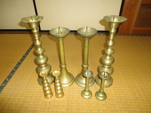 ●燭台セット。昭和の中古保管品です。4組8本、神具　祭礼具　ろうそく台　蝋燭台