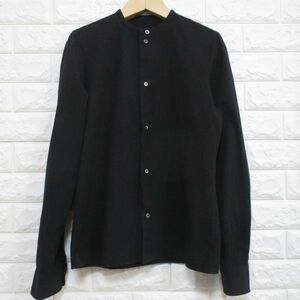 【A.P.C.】アーペーセー◆フランス製！ スタンドカラー 長袖シャツ(黒)◆38