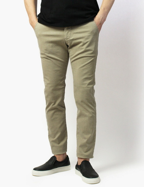 sizeS 未使用品 YANUK ヤヌーク Tapered Trousers ガーメントダイ テンセル混 ヴィンテージ チノ パンツ ストレッチ 57203010