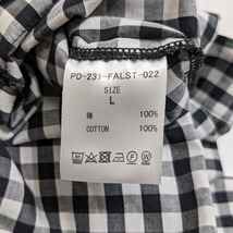 PHINGERIN フィンガリン PAJALOPHA BOWTIE PLAID ギンガムチェック 半袖シャツ ホワイト×ブラック PD-231-FALST-022_画像8