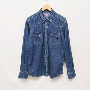 ∀ STANDARD CALIFORNIA スタンダードカリフォルニア DENIM WESTERN SHIRT デニムウエスタンシャツ ショートホーン インディゴ M