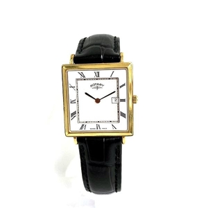 ロータリー 315 クォーツ デイト ホワイト文字盤 時計 腕時計 メンズ☆0102