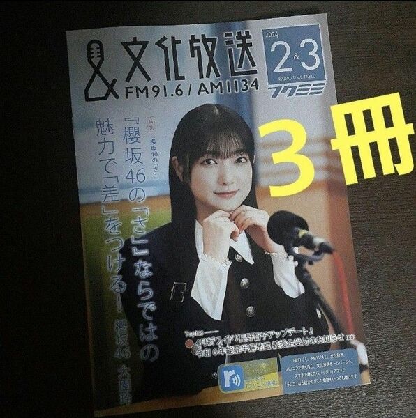 文化放送タイムテーブル ３冊セット 大園玲(櫻坂46)