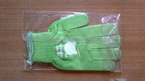 [ unused * rare ] Kuroneko Yamato gloves ( yellow green color . character etc. white color * tree cotton?) free size *1 point 