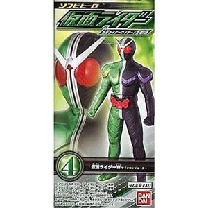 ソフビヒーロー 仮面ライダー ?仮面ライダーウィザード登場編? 4.仮面ライダーW サイクロンジョーカー 単品 食玩