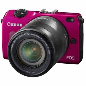 Canon ミラーレス一眼カメラ EOS M2 EF-M18-55 IS STM レンズキット (レッド) EF-M18-55mm F3.5