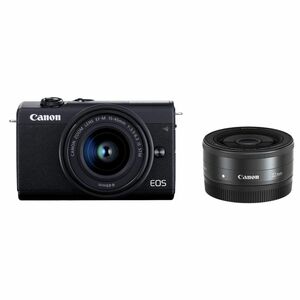 Canon ミラーレス一眼カメラ EOS M200 ダブルレンズキット ブラック EOSM200BK-WLK