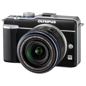 OLYMPUS ミラーレス一眼 PEN E-PL1レンズキット ブラック E-PL1 LKIT BLK