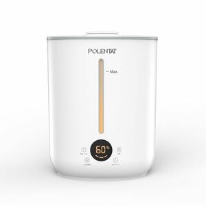 POLENTAT 「2023冬モデル」加湿器 超音波式 タンク一体型 大容量 2.8L 上から給水 絶対水漏れしない 自動湿度調整 液晶ディ