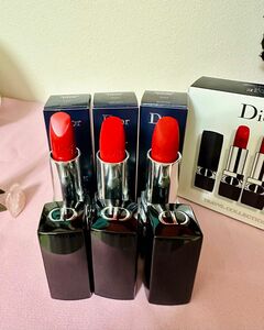 Trio Rouge Dior 3x3,5g ディオール 口紅 (Satin, Velvet, Matte 999) 