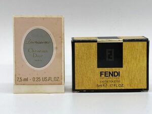 クリスチャンディオール ディオリッシモ パルファム 7.5ml 8割程度・フェンディ FENDI オードトワレ 香水 5ml 9割程度 ミニ香水