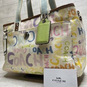 1円〜【入手困難品】10万円 コーチ COACH トートバッグ ビジネスバッグ ブリーフケース A4 2way レザー メンズ レディース マルチカラー