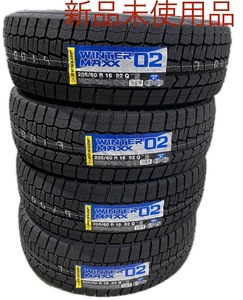 205/60R16 92Q スタッドレスタイヤ4本セット！新品未使用品！2023年９月製　ダンロップ　DUNLOPWINTERMAXX WM02 