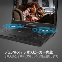 CoolHut　Ｐ1　ポータブルDVDプレーヤー 16.9型 14.1インチ 液晶パネル 5時間連続再生 内蔵スピーカー 軽量 左右270°回転 前後180°反転 _画像8