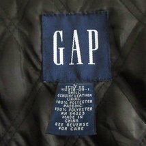 90s OLD GAP オールド ギャップ 短丈 Tバック 肉厚 レザージャケット 黒 L ショートブルゾン シングルライダースtype D149-18-0025ZV_画像4