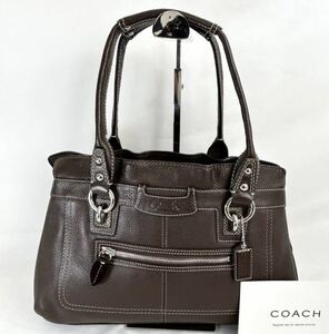 COACH コーチ ハンドバッグ レザー トートバッグ ブラウン系 ペネロピ