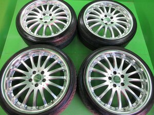 深リム!PCD120 Carlsson カールソンCR1/16RS 8.5j/+35 9.5j/+40 ハブ約60㎜ タイヤ 245/35R20 約9分山 4本 中古